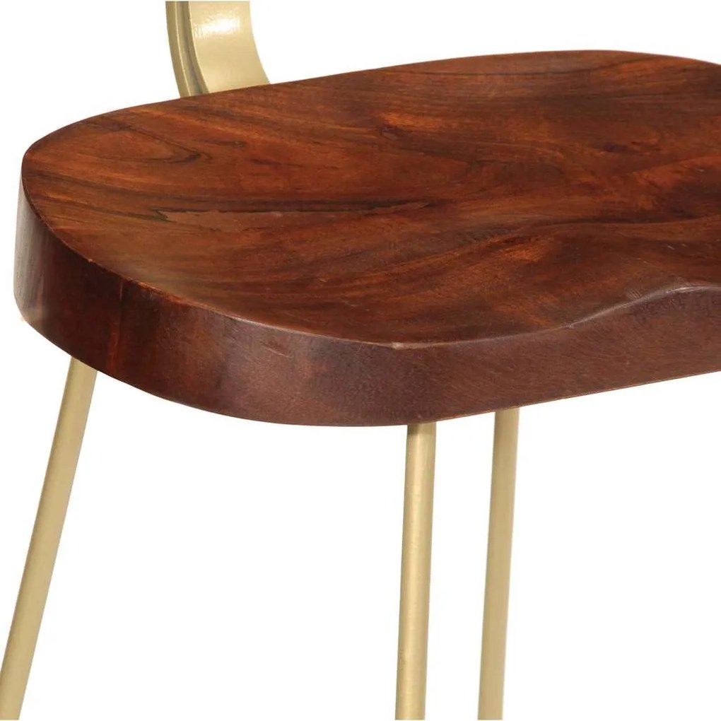 Bancos de bar 2 pcs 49x43x103 cm madeira de mangueira maciça