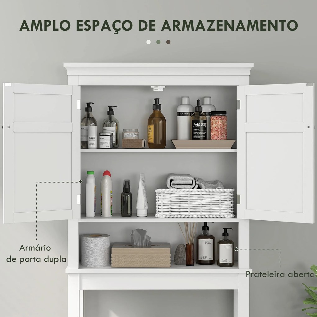 Móvel sobre Sanita Armário para Máquina de Lavar Roupa com 2 Portas Co