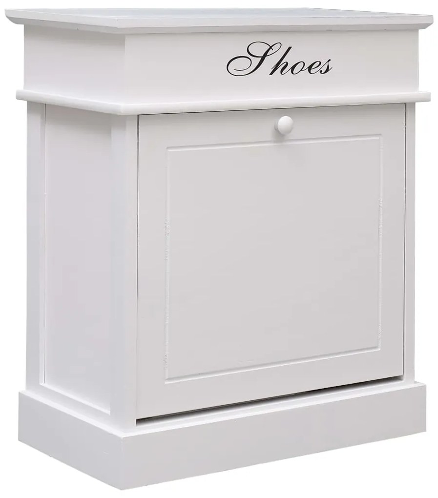 Sapateira 50x28x58 cm madeira de paulownia branco