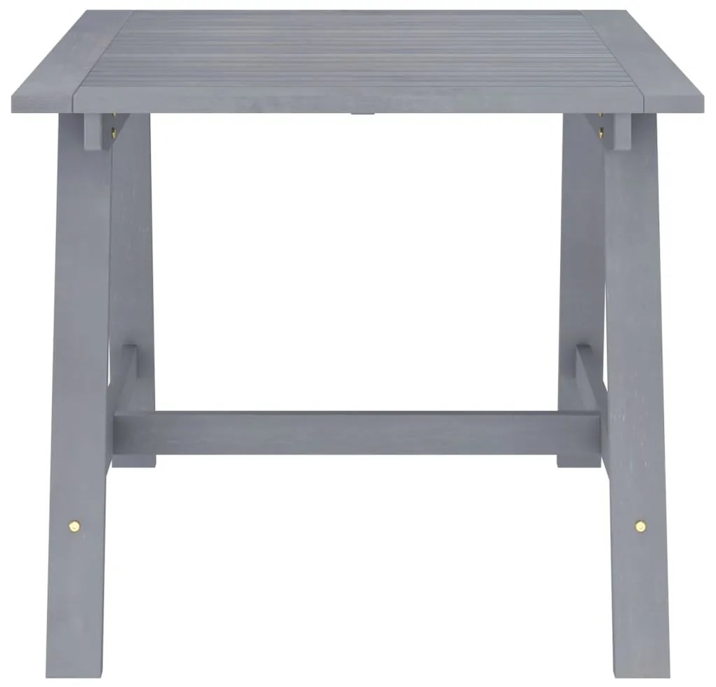 Mesa de jantar para jardim 88x88x74 cm acácia maciça cinzento