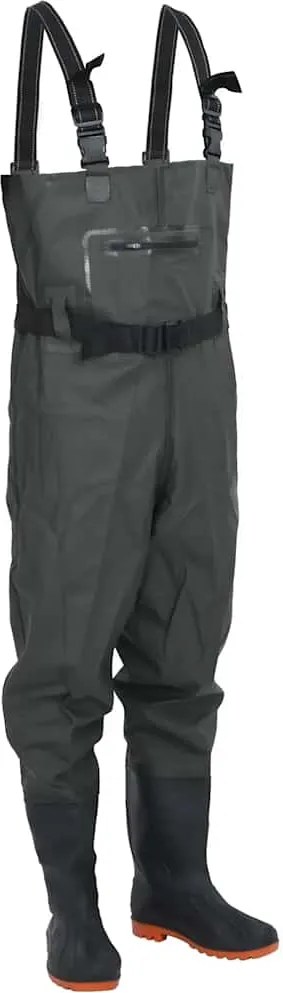 vidaXL Jardineiras com cinto botas tamanho 42 verde-escuro