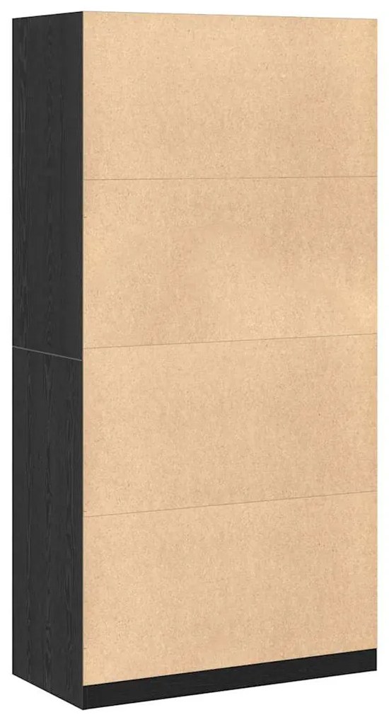 Guarda-roupa de Carvalho Preto da - 100 x 50 x 200 cm, feito de madeir