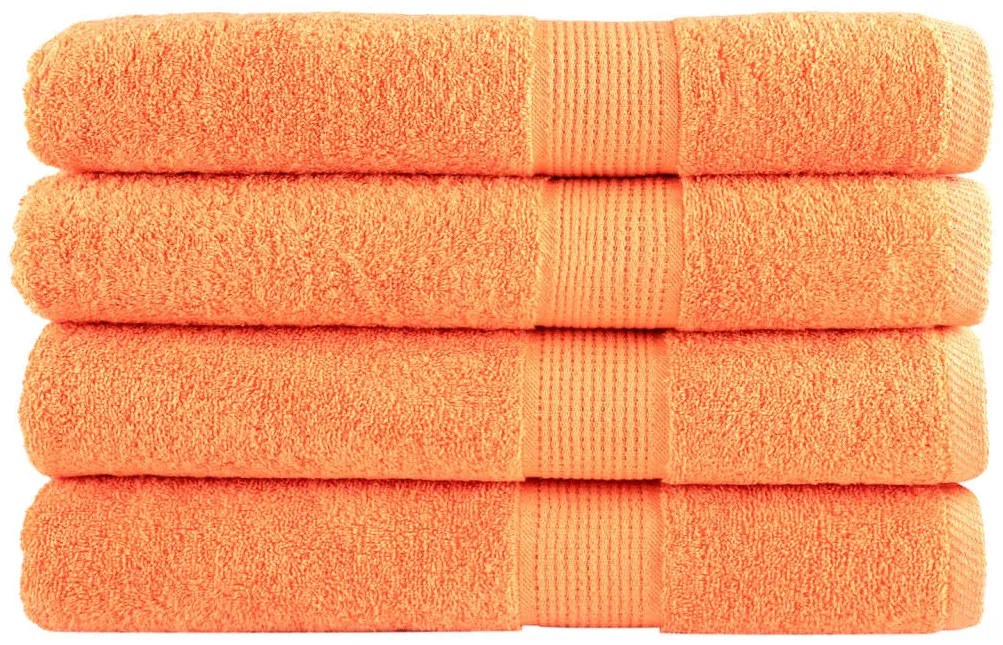 Toalhas premium SOLUND 4 pcs 100x200 cm 600 gsm laranja
