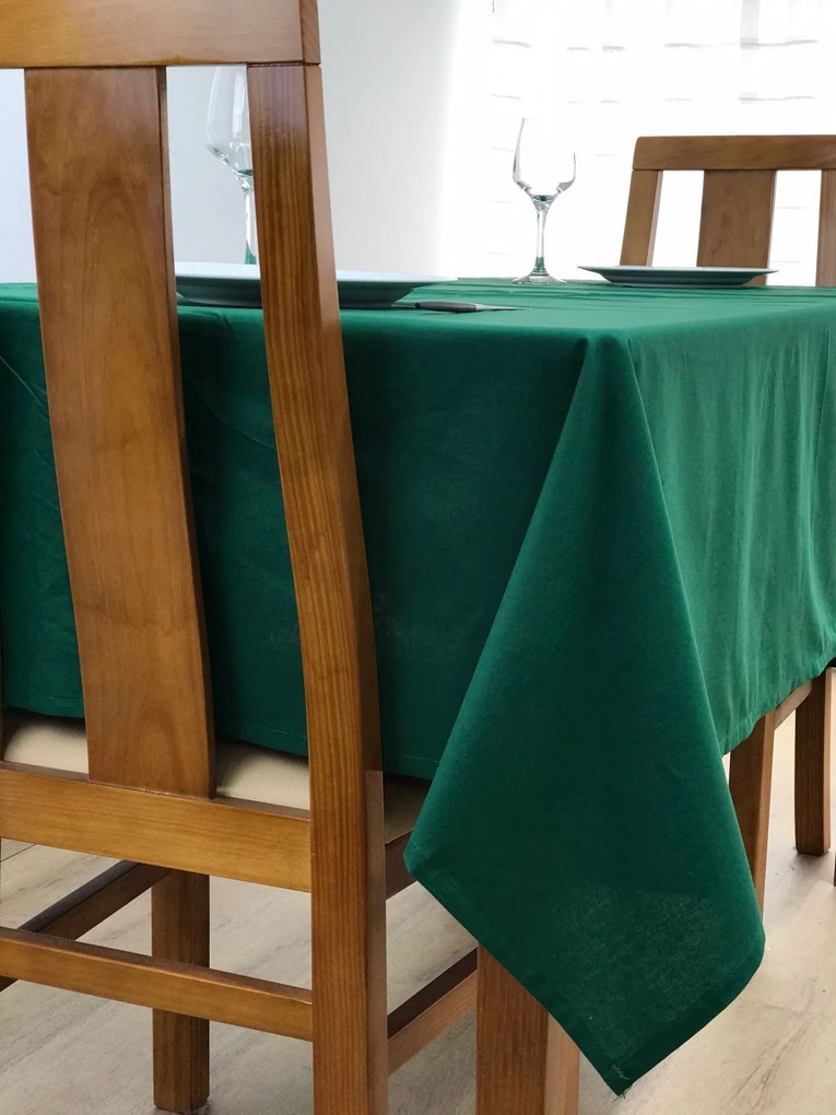 Toalha de Mesa Algodão Basic Vermelha / Verde