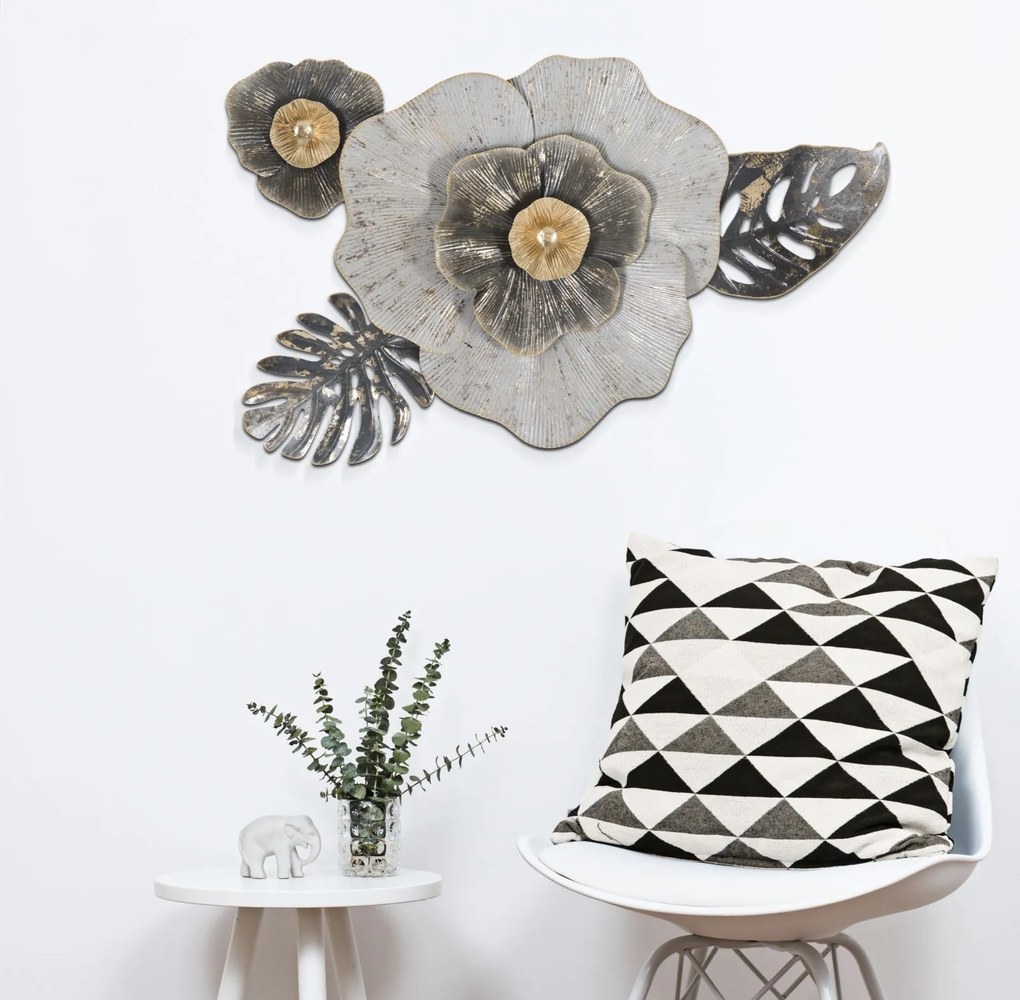 PAINEL DE PAREDE DE FERRO 3D EDY -B- CM 74,9X7X47,6 MULTICOLOR