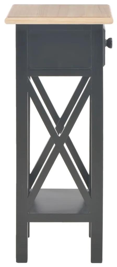 Mesa lateral 27x27x65,5 cm madeira preto