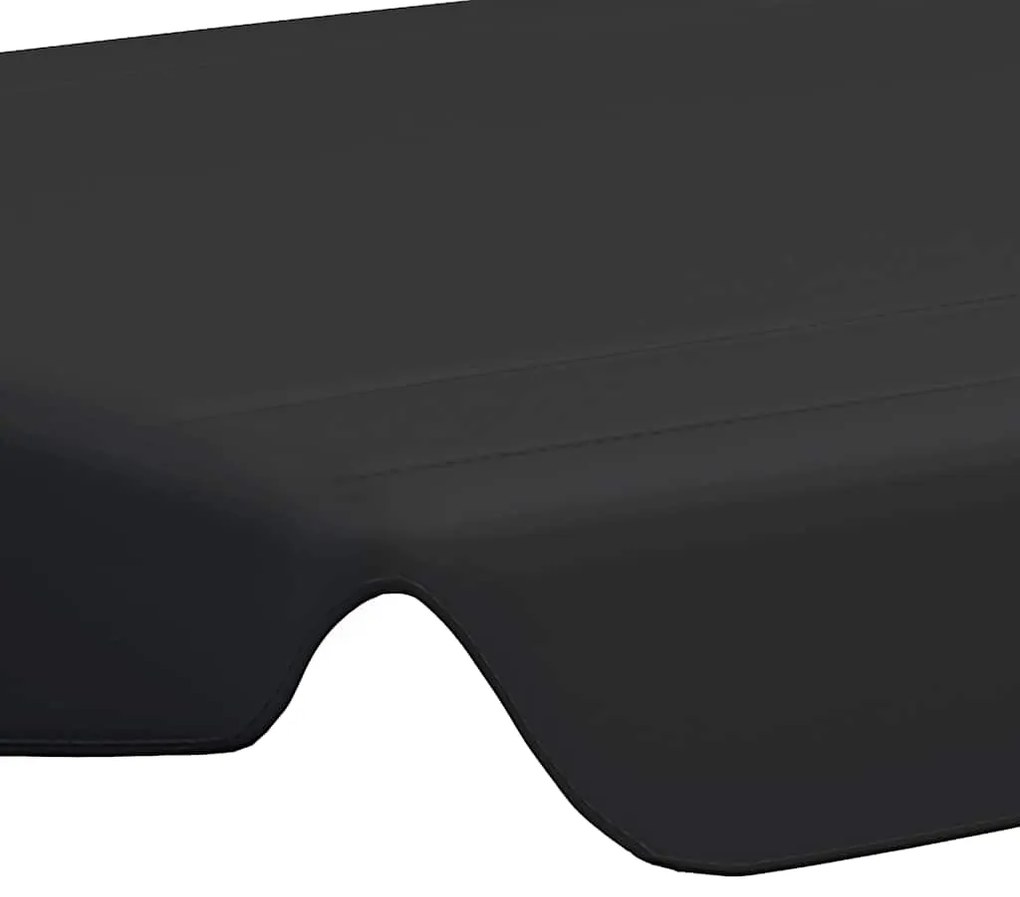 Toldo suplente p/ baloiço de jardim 150/130x105/70 cm preto