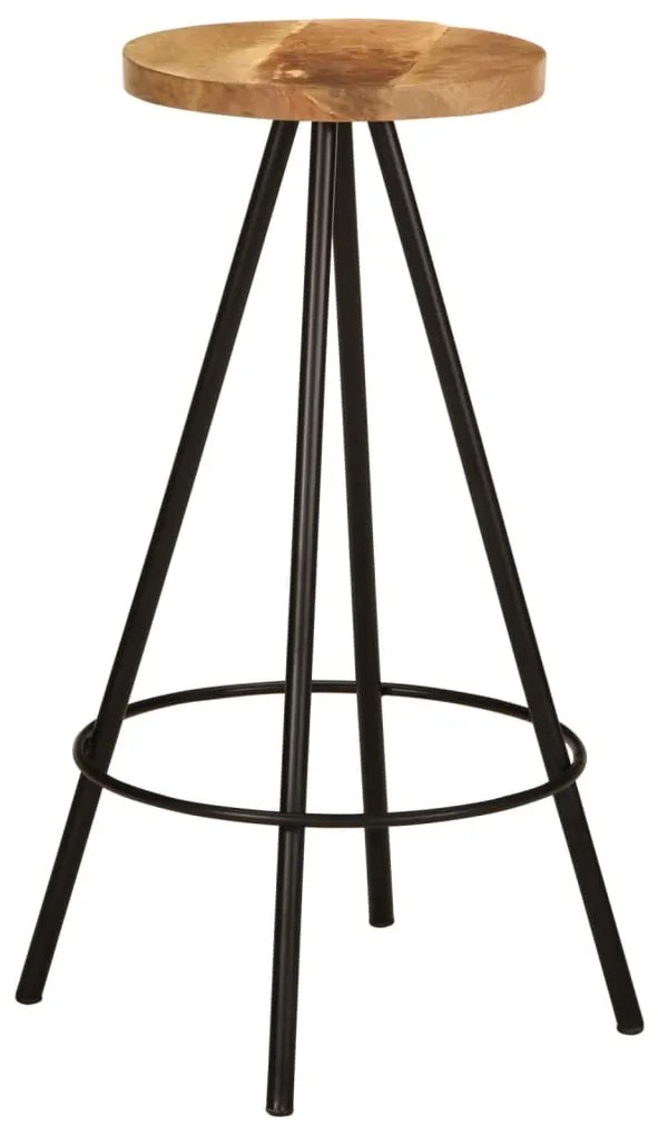 7 pcs conjunto de bar madeira de mangueira maciça