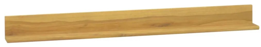 Prateleiras de parede 2 pcs 110x10x10 cm madeira de teca maciça