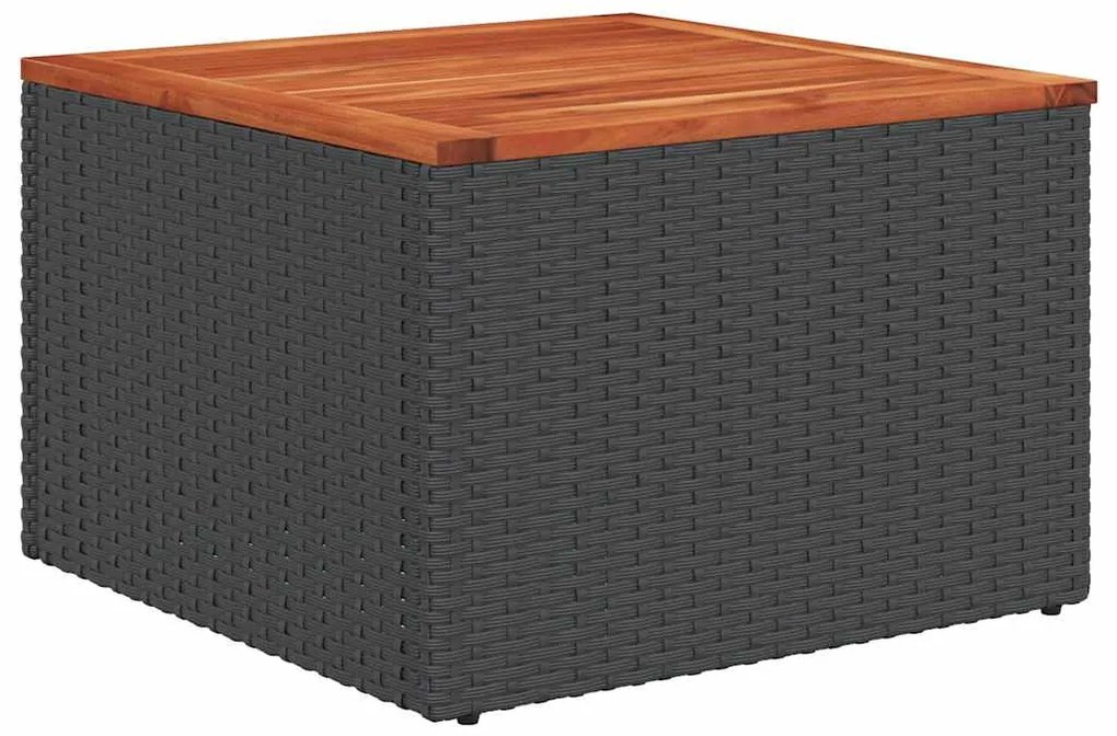 14 pcs conjunto de sofás p/ jardim c/ almofadões vime PE preto