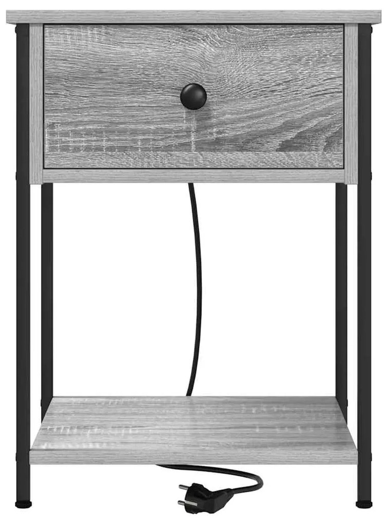 Armário de Cabeceira com gaveta Sonoma cinzento 42 x 41 x 56 cm