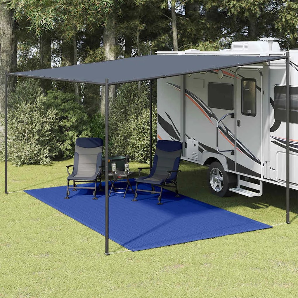 vidaXL Tapete de campismo para tenda 250x400 cm azul