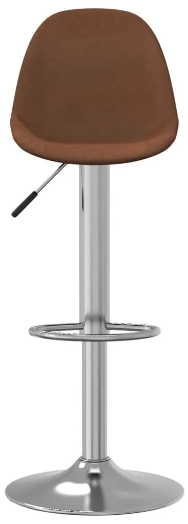 Bancos de bar 2 pcs tecido castanho