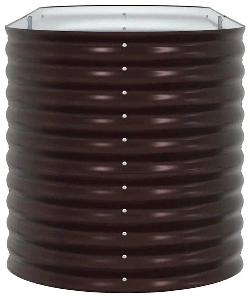 Canteiro Elevado de Jardim Castanho vidaXL 240x80x81 cm em Aço Galvani