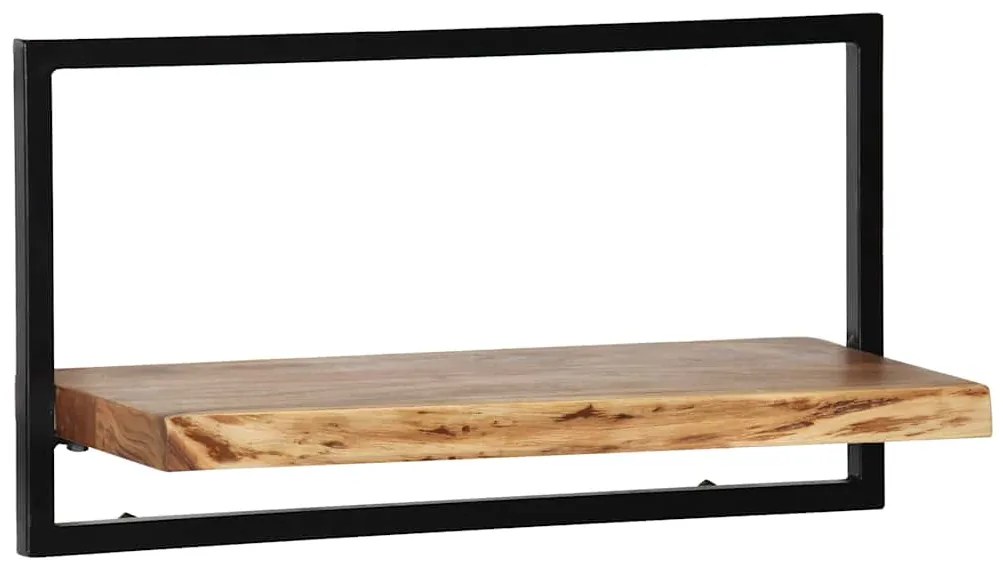 Conjunto prateleiras de parede 5 pcs madeira acácia maciça/aço