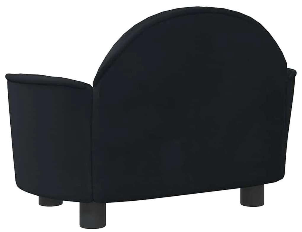 Cama para cães 66x40x45 cm veludo preto