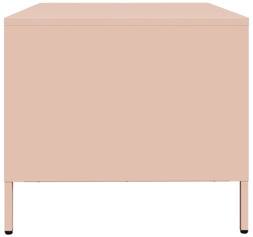 Móvel de TV 68x50x43,5 cm aço laminado a frio rosa