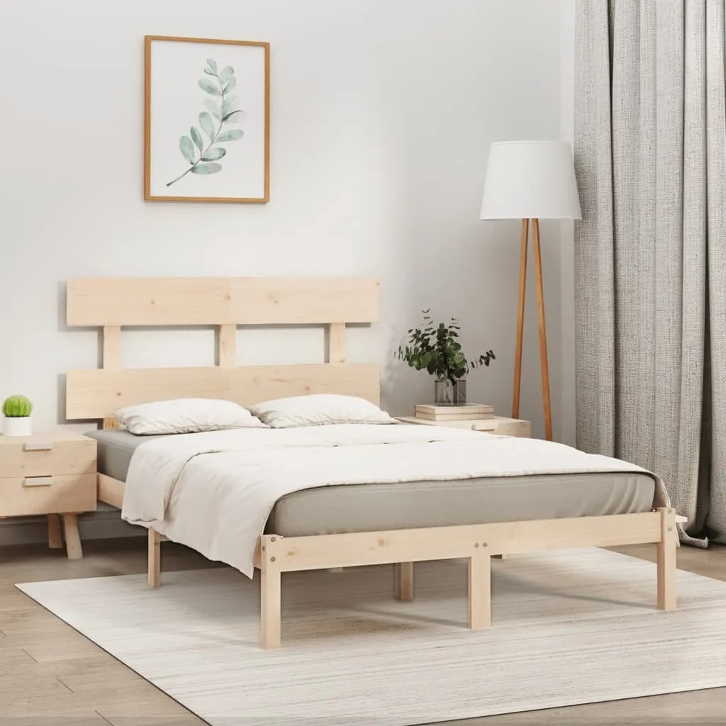 Estrutura de cama super king 180x200 cm madeira maciça