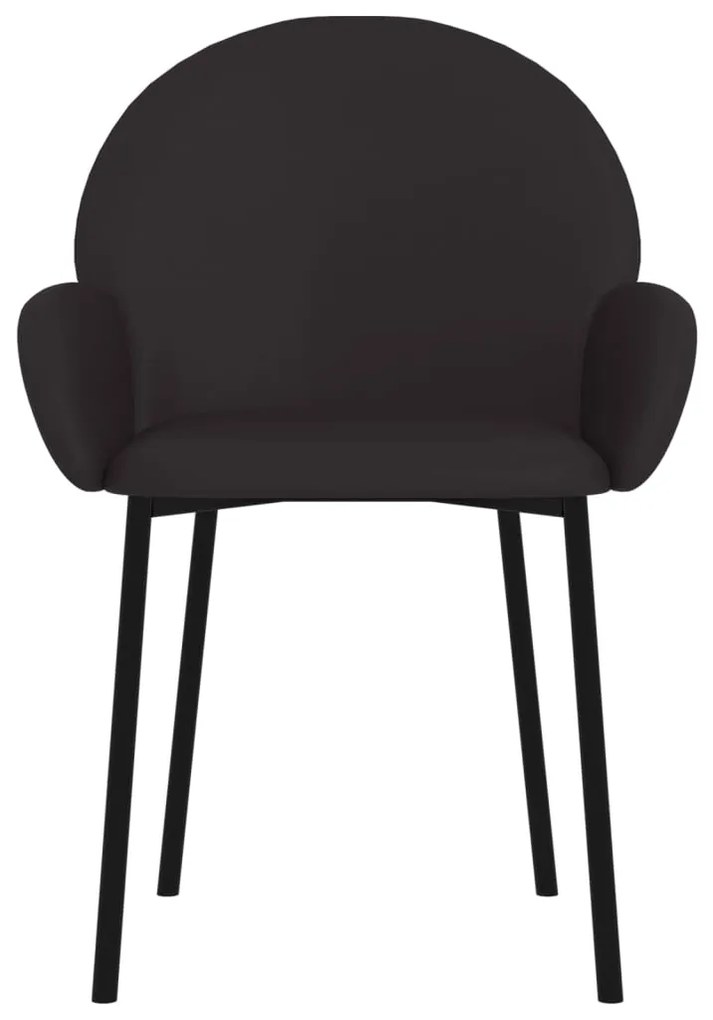 Cadeiras de jantar 2 pcs couro artificial preto
