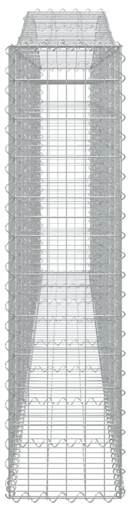 Cesto gabião arqueado 400x30x120/140 cm ferro galvanizado