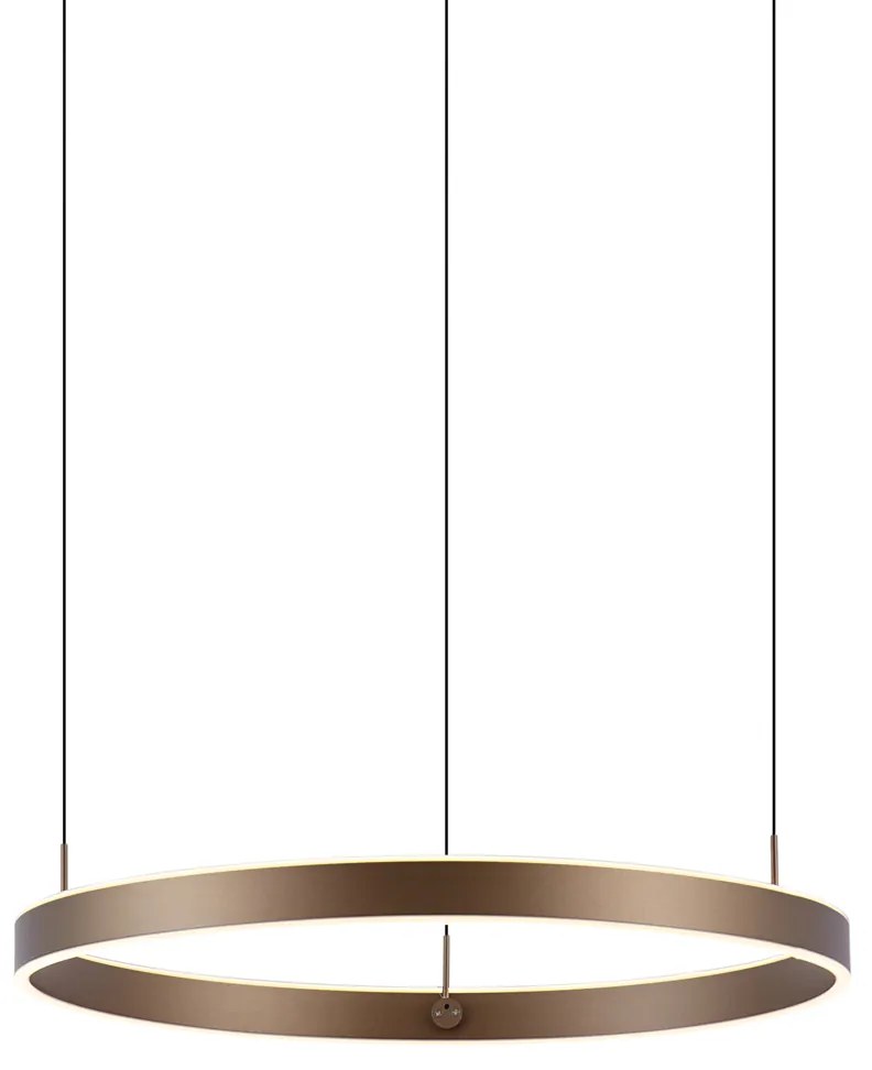 Candeeiro de Teto de Design Bronze Escuro Regulável em 3 Passos Easylift - Titmus