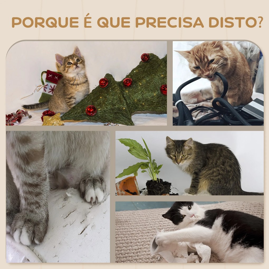 PawHut Prateleiras de Escalada para Gatos de Parede Conjunto de Pratel