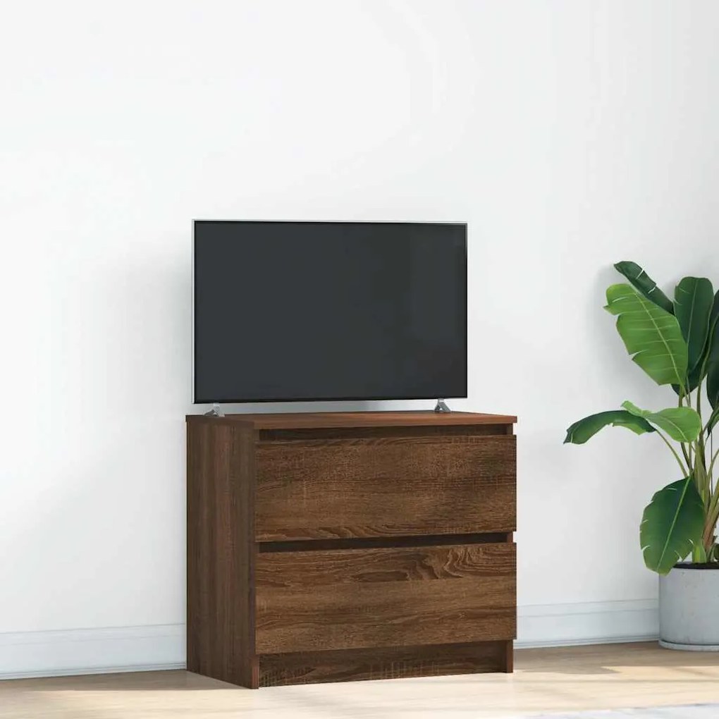 vidaXL Móvel de TV 60x35x54 cm derivados de madeira carvalho castanho
