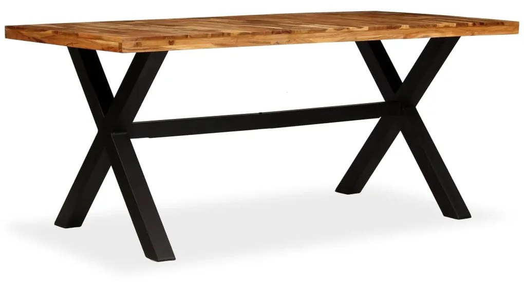 Mesa de jantar madeira maciça de mangueira e acácia 180x90x76cm