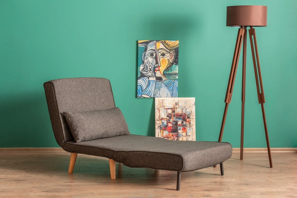 Sofá-Cama Folde – Cinzento Escuro – 180 x 80 cm