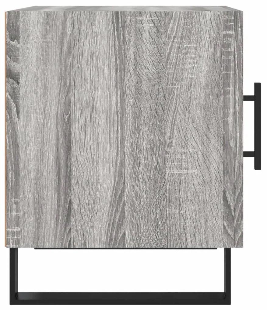 Mesa cabeceira 40x40x50 cm derivados de madeira cinzento sonoma