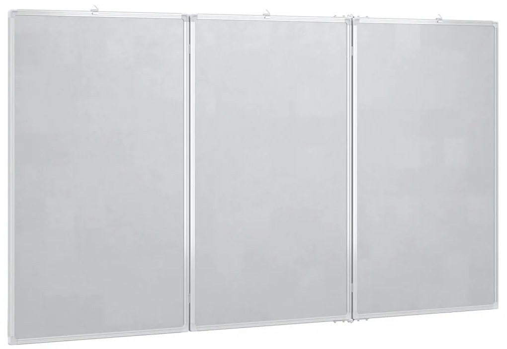 Quadro branco magnético dobrável 120x80x1,7 cm alumínio