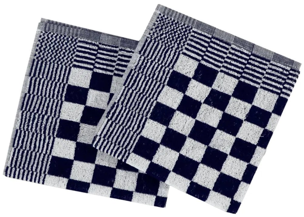 Conjunto de panos de cozinha 50 pcs algodão azul e branco