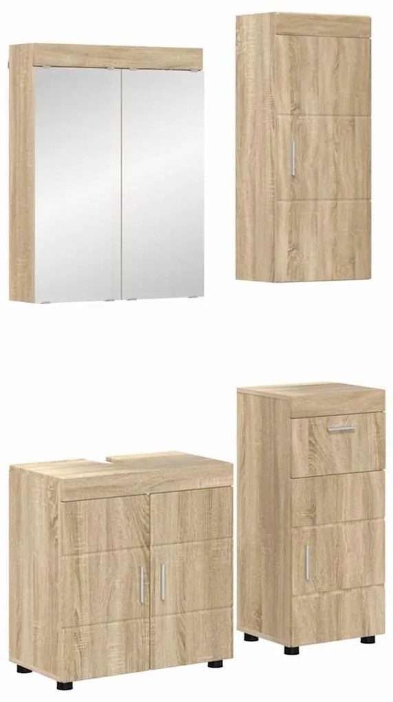 vidaXL Conjunto de Móveis para Banheiro TULUM Carvalho Sonoma