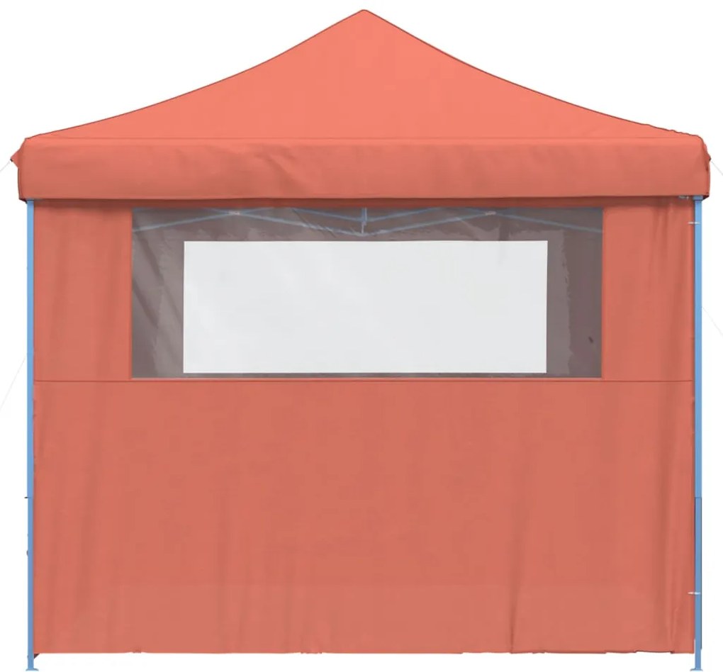 Tenda p/ festas pop-up dobrável 4 paredes laterais terracotta