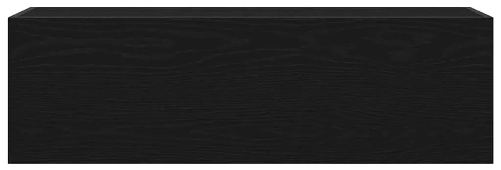 Armário parede p/ casa banho 100x25x30 cm deriv. madeira preto
