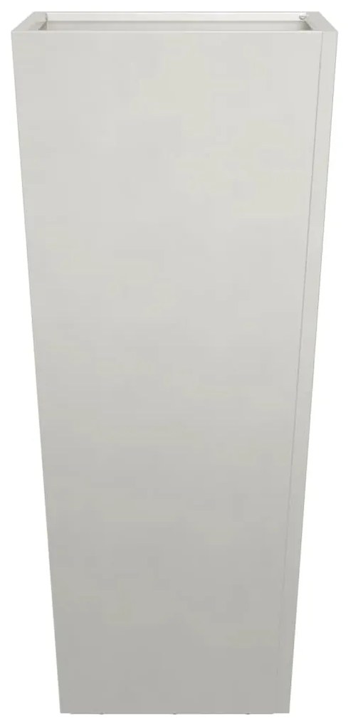 Vaso/floreira de jardim 2 pcs 35x35x75 cm aço inoxidável