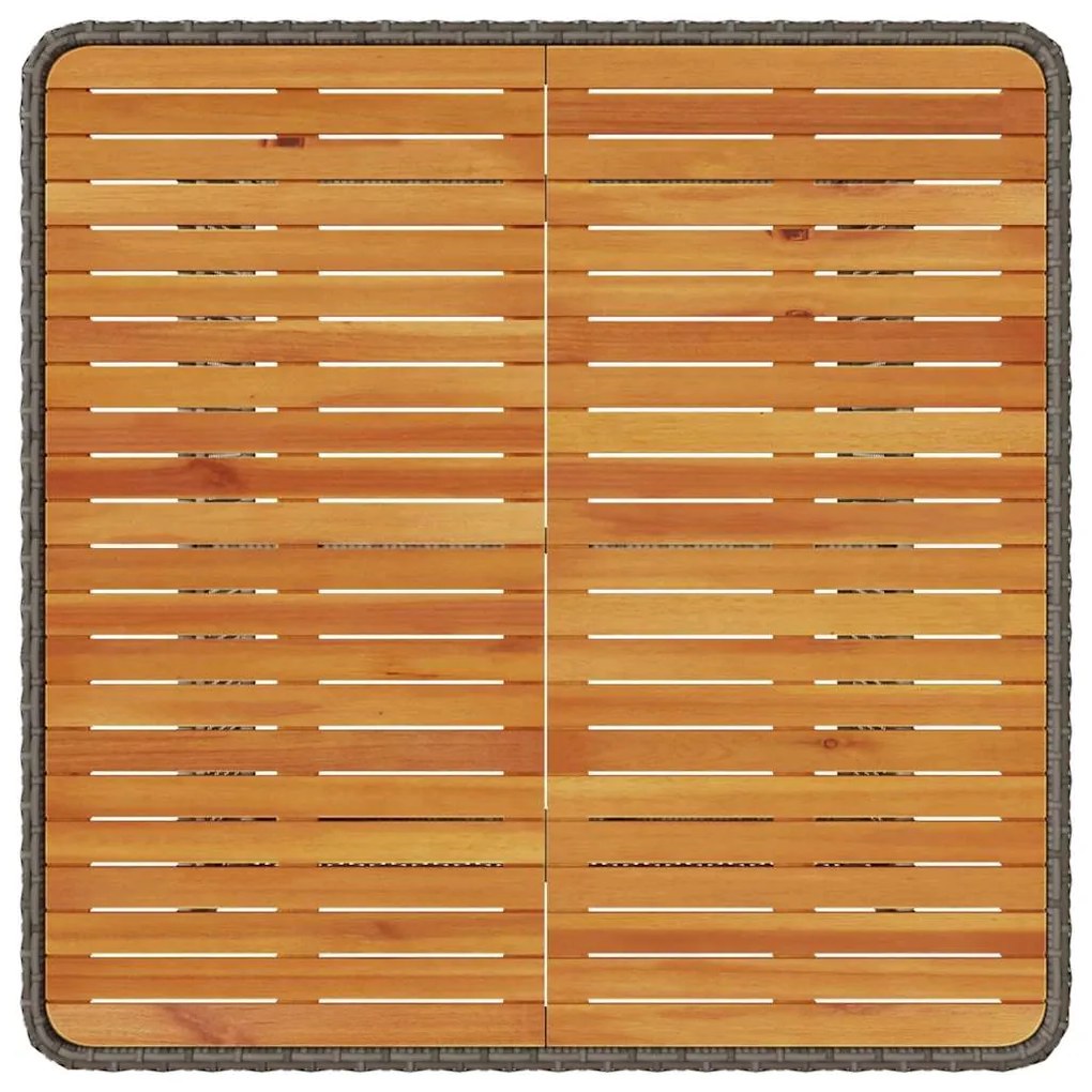 Conjunto de Jantar de Jardim de 3 Peças com Almofadas Cinza em Rattan