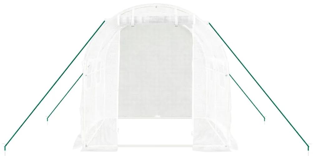 Estufa com estrutura de aço 4 m² 2x2x2 m branco