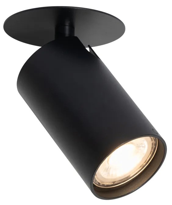 Foco embutido moderno preto GU10 50mm - Chels