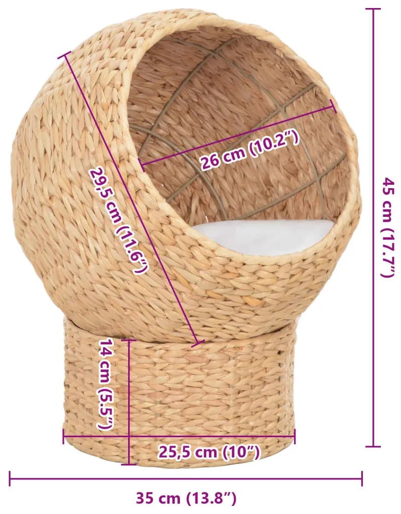 Cesto para gatos de ervas marinhas