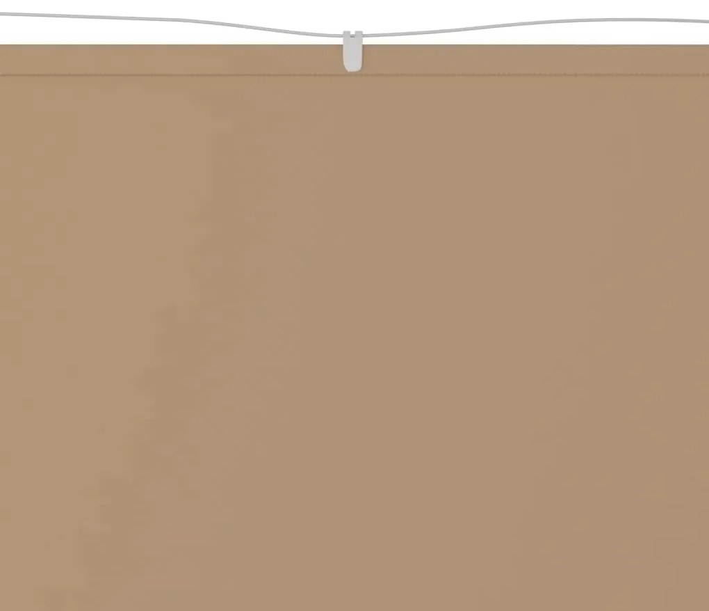 Toldo vertical 60x360 cm tecido oxford cinzento-acastanhado