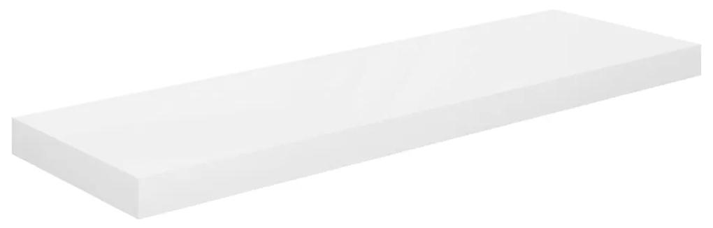 Prateleira de parede suspensa 80x23,5x3,8 cm MDF branco