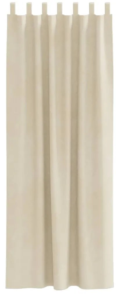 Cortinas Blackout vidaXL com Laços para Pendurar 2 pcs Veludo Creme