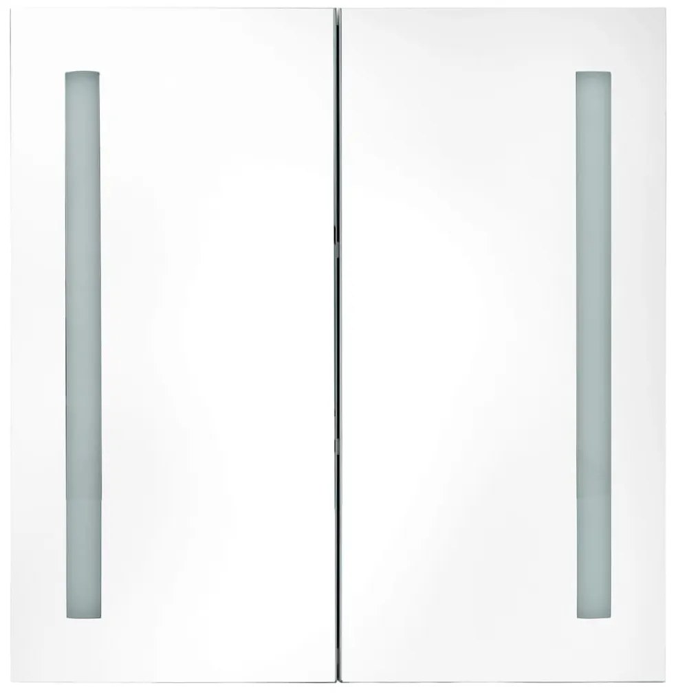 Armário espelhado para casa de banho com LED 62x14x60 cm
