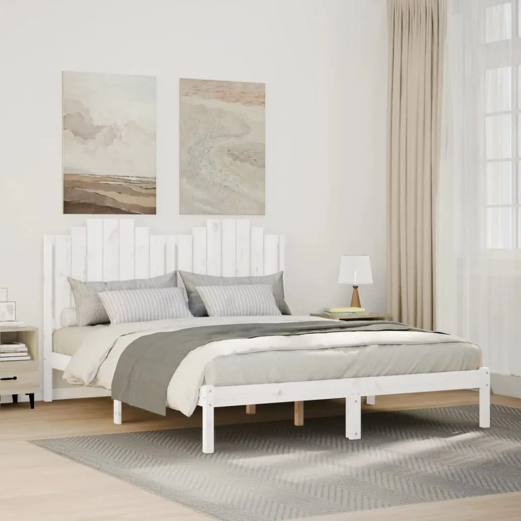 vidaXL Cama extra longa sem colchão 140x210 cm madeira maciça