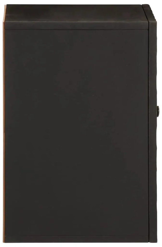 Armário de parede para WC 38x33x48 cm mangueira maciça preto