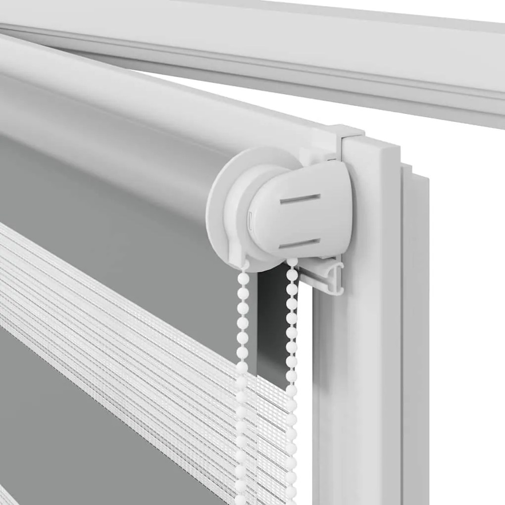 Estore de rolo 90 x 150 cm, linhas de zebra / Cinza