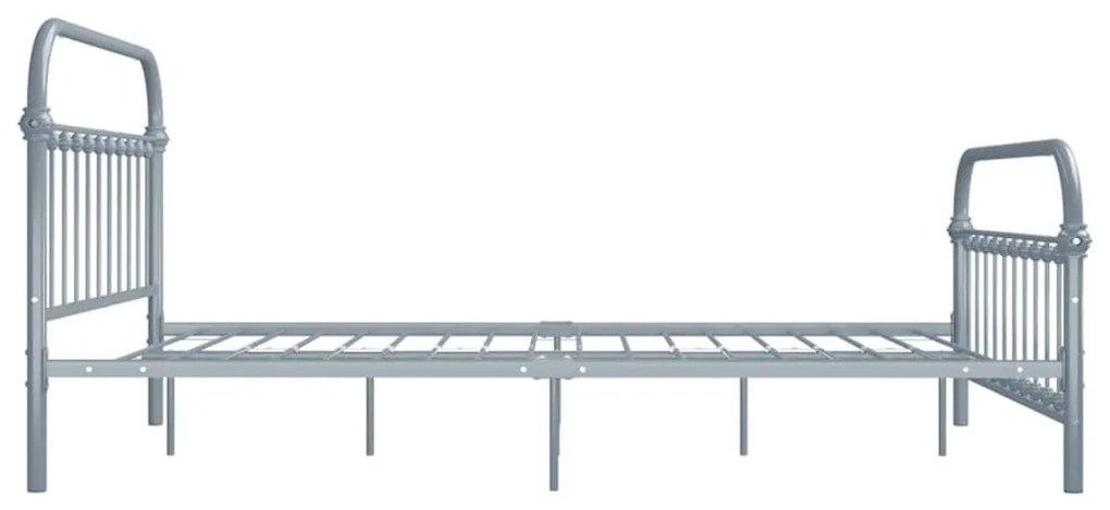 Estrutura de cama 120x200 cm metal cinzento