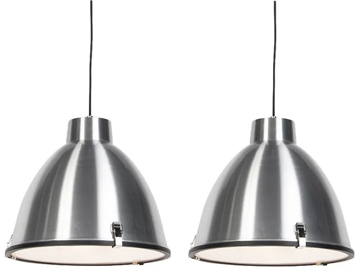 Conjunto de 2 Pendentes Alumínio 38 cm Dimerizável - Anteros Industrial,Moderno