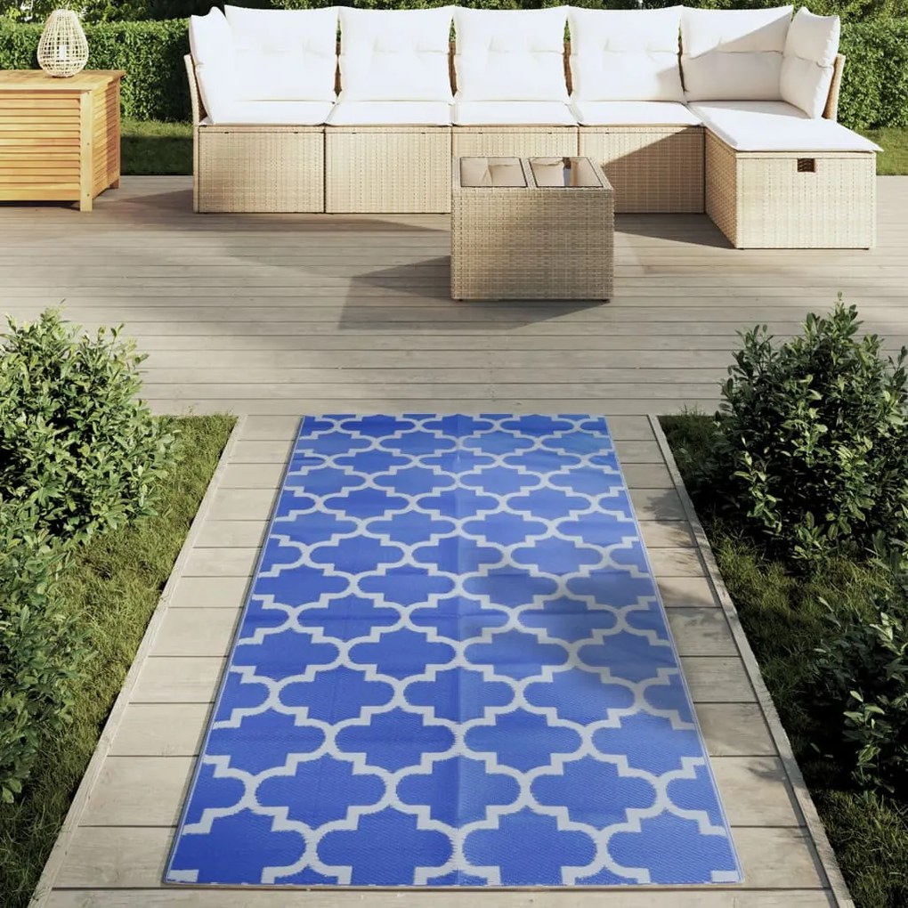 Tapete de exterior 80x150 cm ARAKIL PP azul